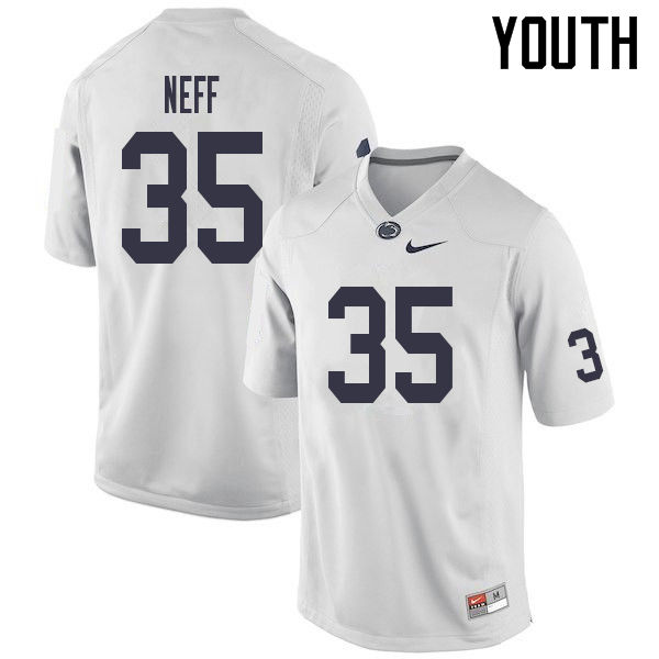 NCAA Nike Youth Penn State Nittany Lions Justin Neff #35 College Football Authentic White Stitched Jersey KZM8298AJ